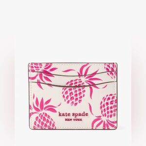 Kate Spade - Morgan Pineapple Embossed Small Slim Bifold Wallet